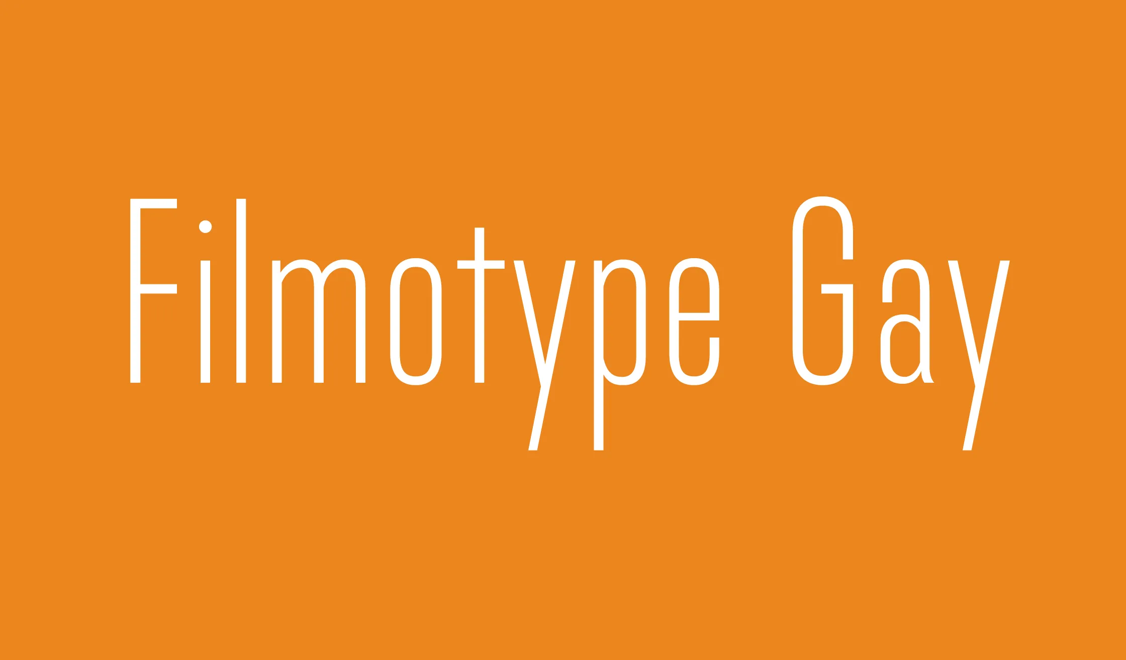 Filmotype Gay sample