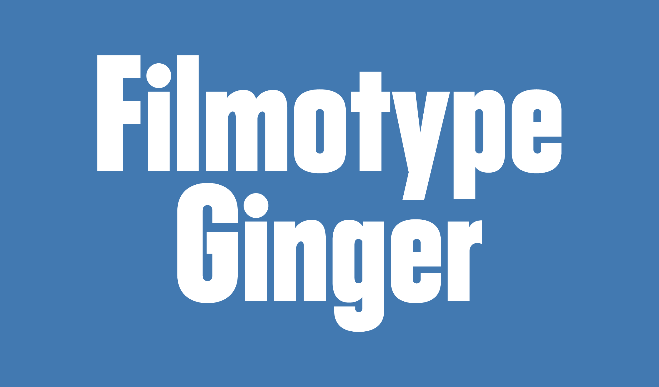 Filmotype Ginger sample 1